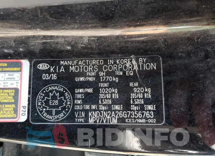 KNDJN2A26G7356763 Photo# 12