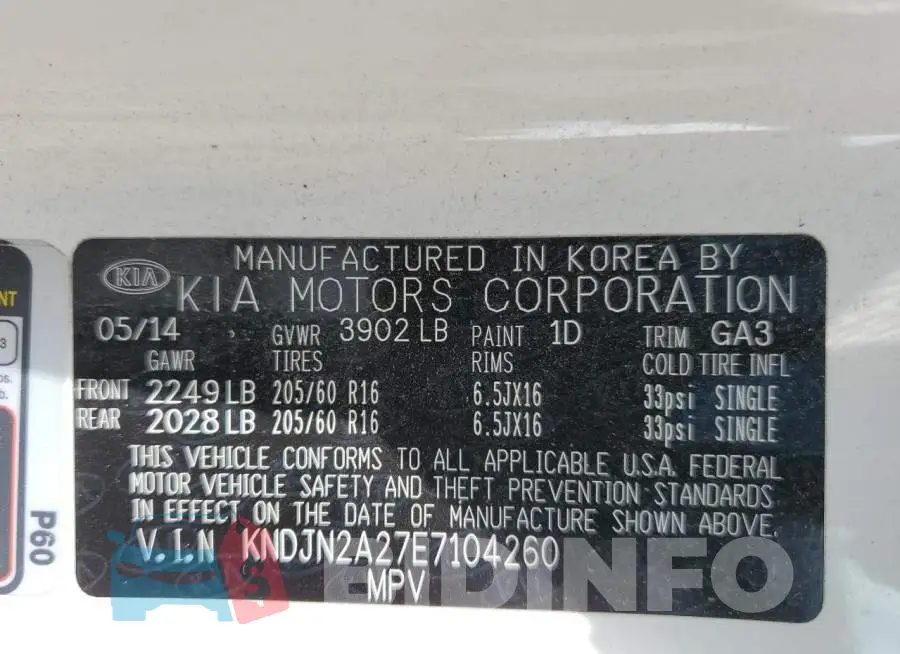 KNDJN2A27E7104260 Photo# 12