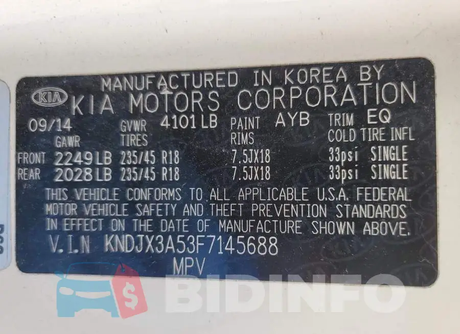 KNDJX3A53F7145688 Photo# 13