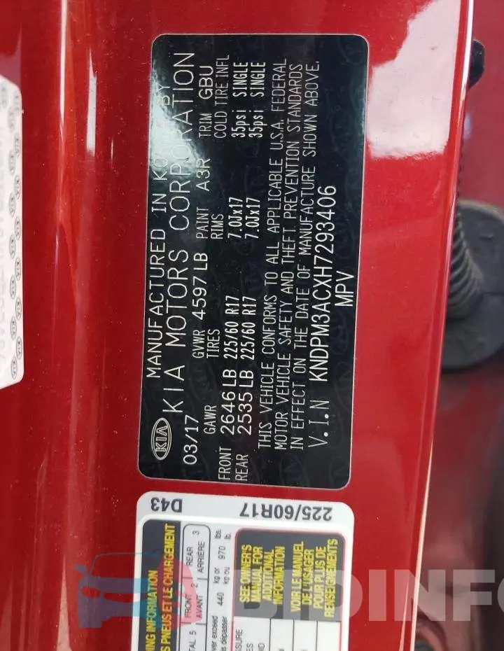 KNDPM3ACXH7293406 Photo# 13