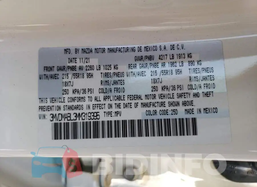 3MVDMABL3MM319395 Photo# 13