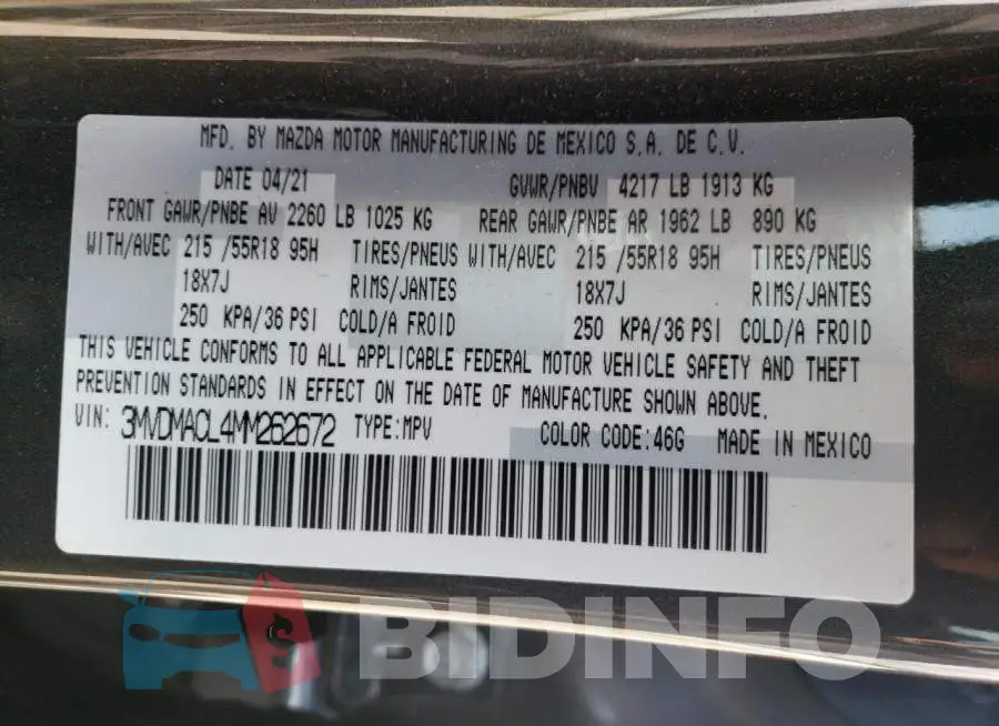 3MVDMACL4MM262672 Photo# 13