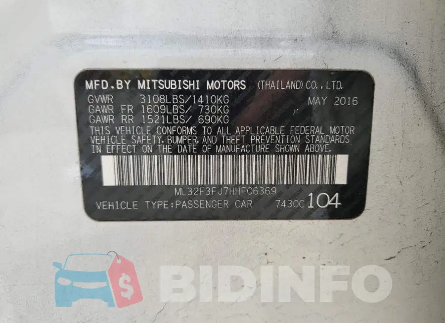 ML32F3FJ7HHF06369 Photo# 13