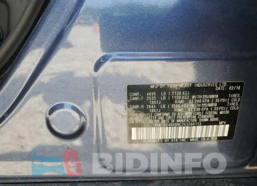 4S4BSBNC2G3300113 Photo# 12