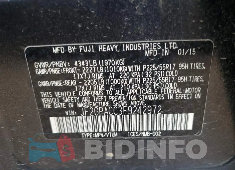 JF2GPACC3F9242972 Photo# 12