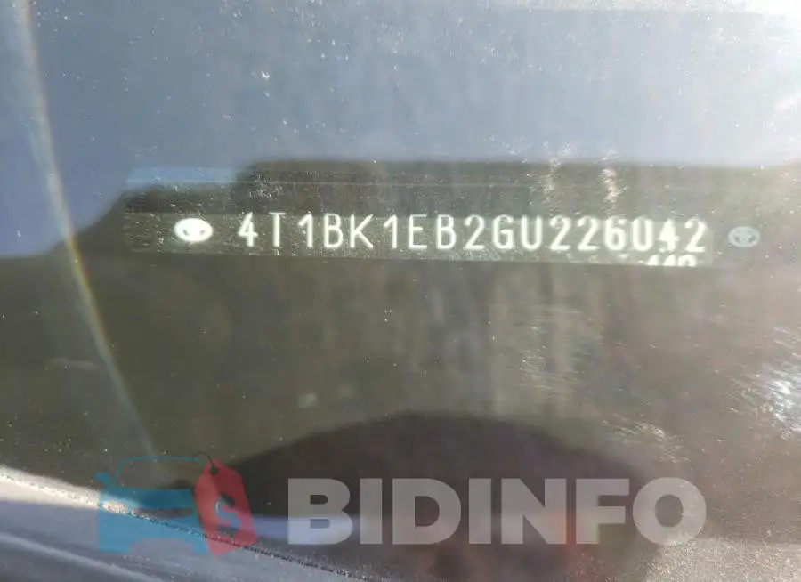 4T1BK1EB2GU226042 Photo# 12