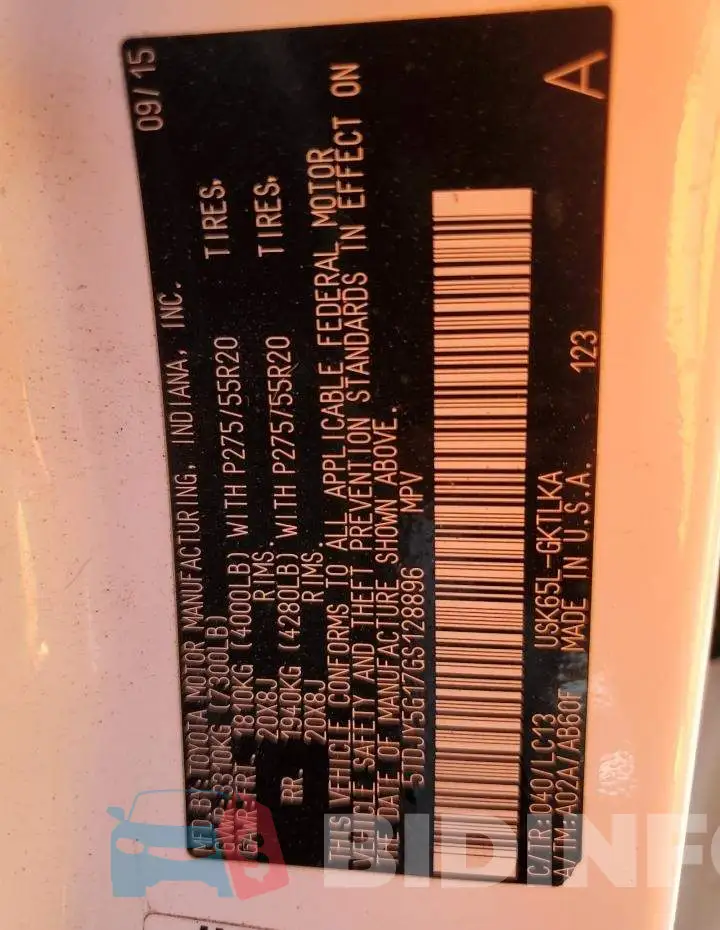 5TDJY5G17GS128896 Photo# 12