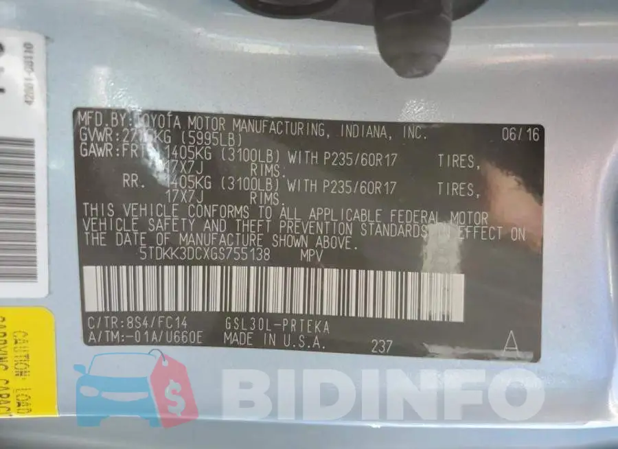 5TDKK3DCXGS755138 Photo# 14