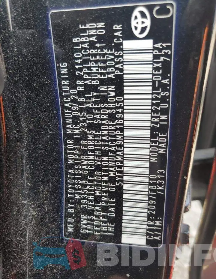 5YFEPMAE9MP169450 Photo# 13