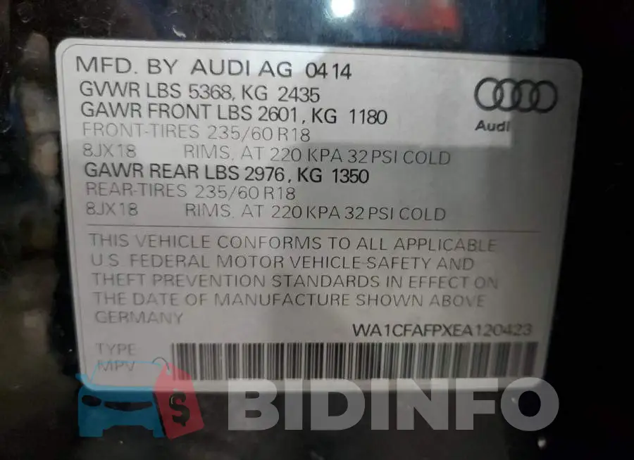 WA1CFAFPXEA120423 Photo# 13
