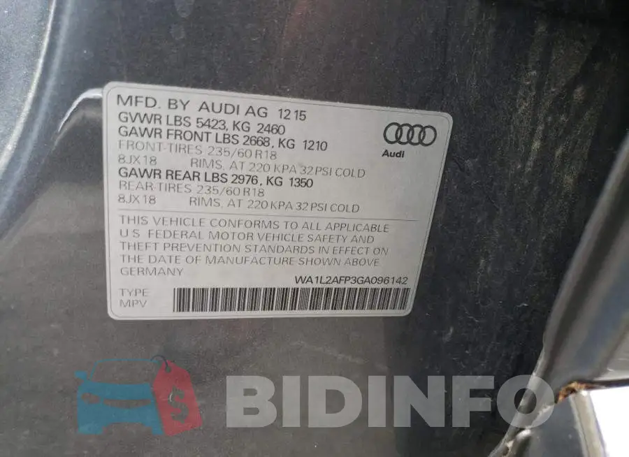WA1L2AFP3GA096142 Photo# 14