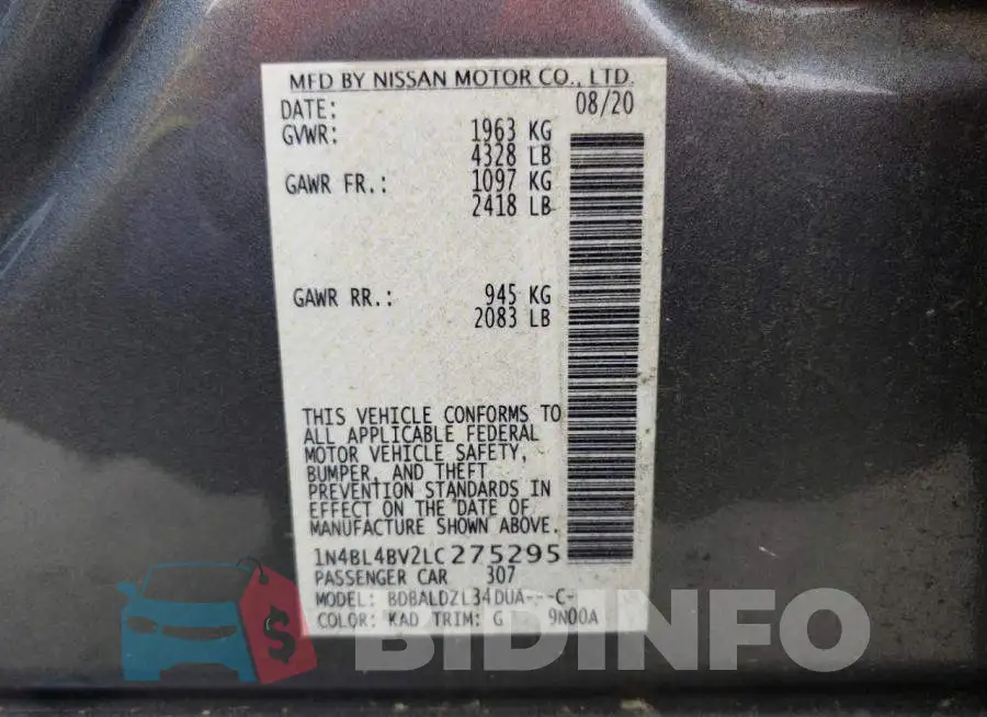 1N4BL4BV2LC275295 Photo# 12
