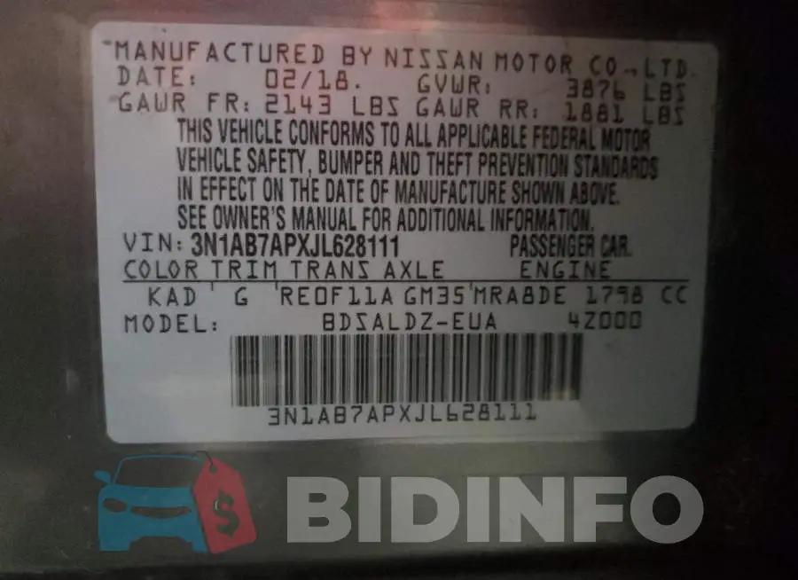 3N1AB7APXJL628111 Photo# 12