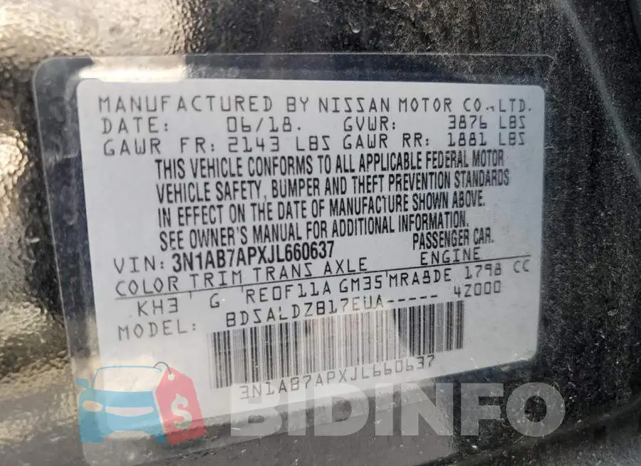 3N1AB7APXJL660637 Photo# 13