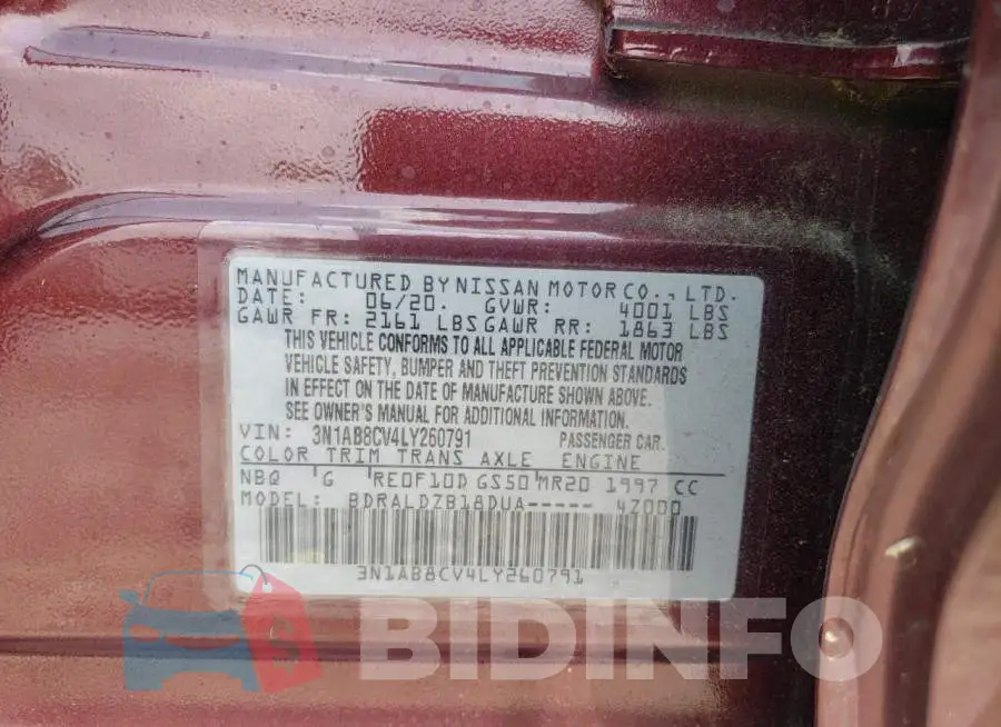 3N1AB8CV4LY260791 Photo# 12