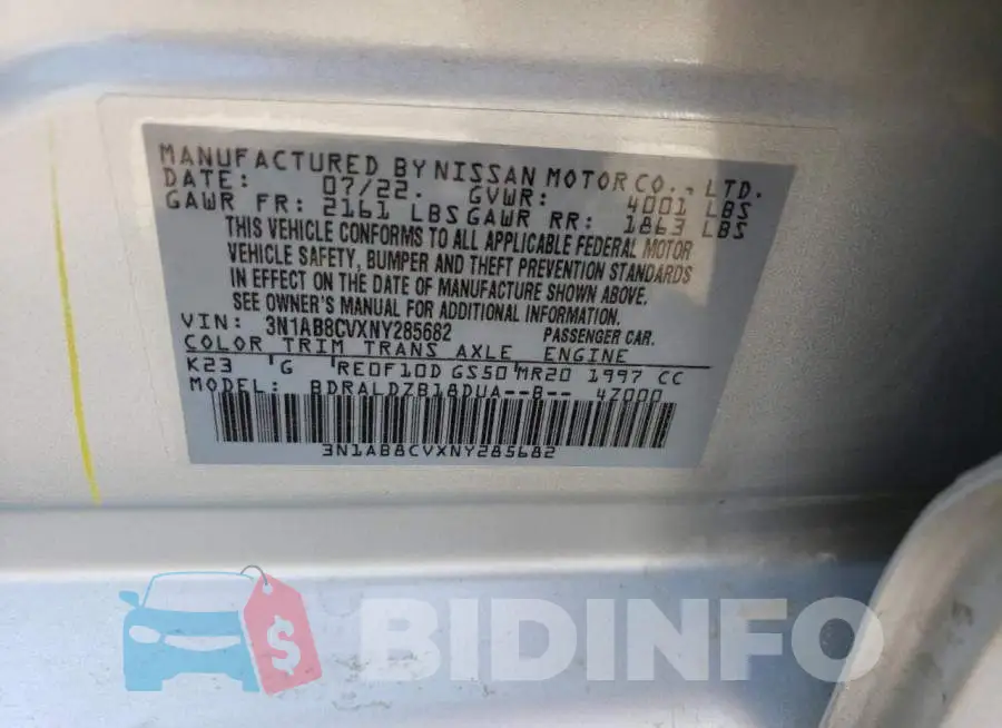 3N1AB8CVXNY285682 Photo# 12