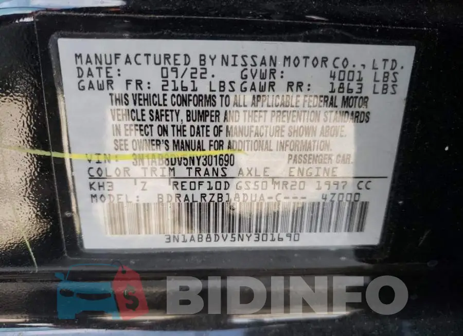 3N1AB8DV5NY301690 Photo# 12
