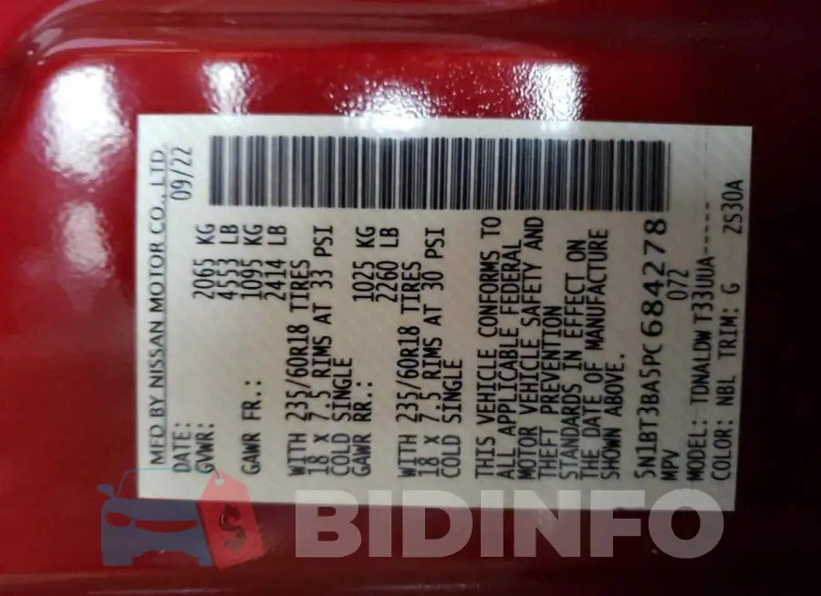 5N1BT3BA5PC684278 Photo# 14