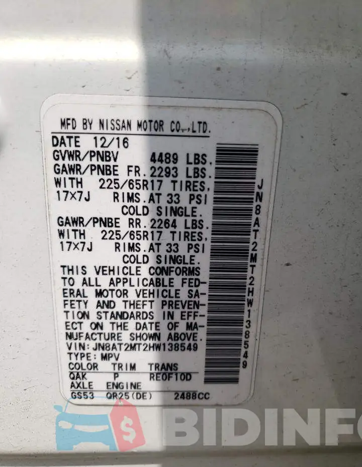 JN8AT2MT2HW138549 Photo# 12