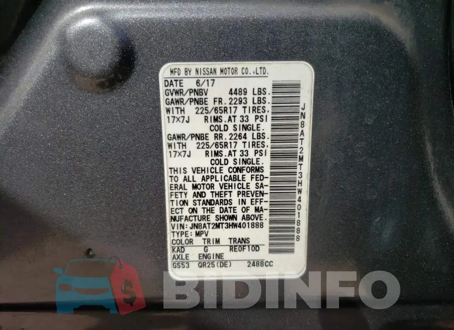 JN8AT2MT3HW401888 Photo# 13