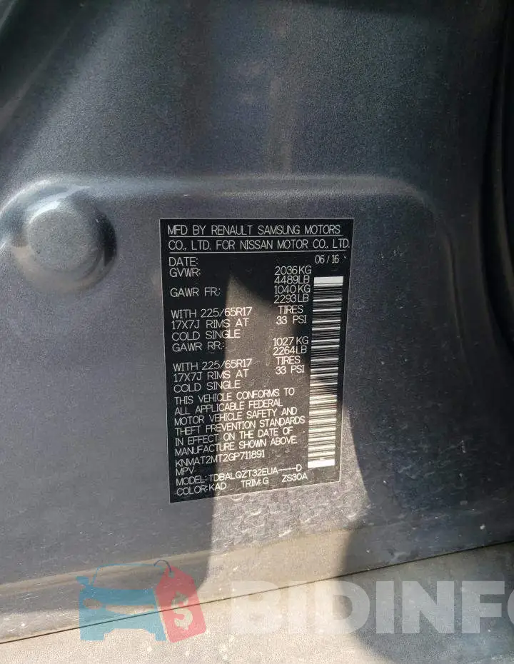 KNMAT2MT2GP711891 Photo# 13
