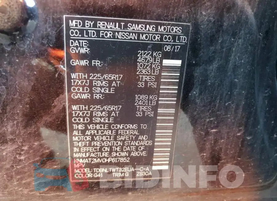 KNMAT2MV0HP617852 Photo# 12