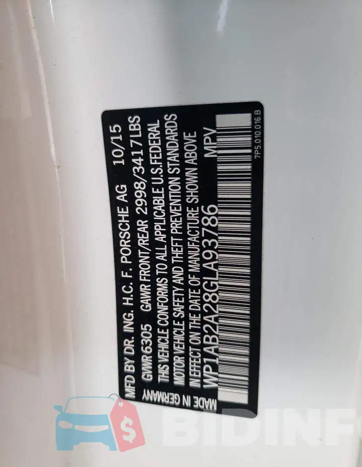 WP1AB2A28GLA93786 Photo# 13