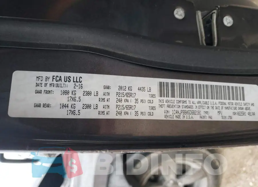 1C4NJPBB0GD682181 Photo# 14