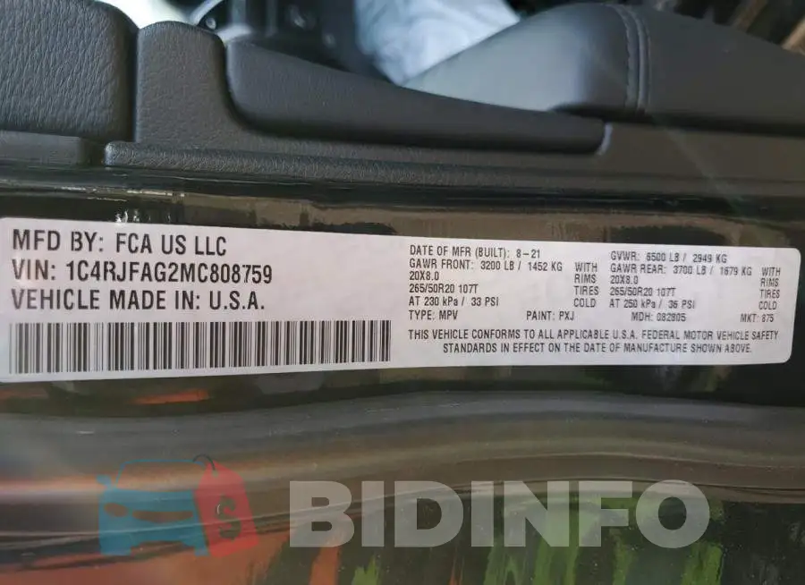 1C4RJFAG2MC808759 Photo# 13