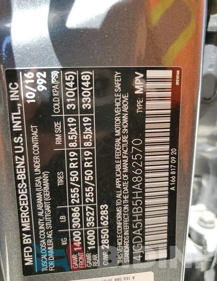 4JGDA5HB5HA862570 Photo# 13