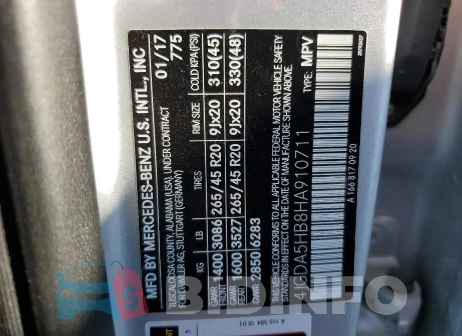 4JGDA5HB8HA910711 Photo# 13