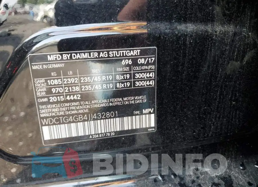 WDCTG4GB4JJ432801 Photo# 12