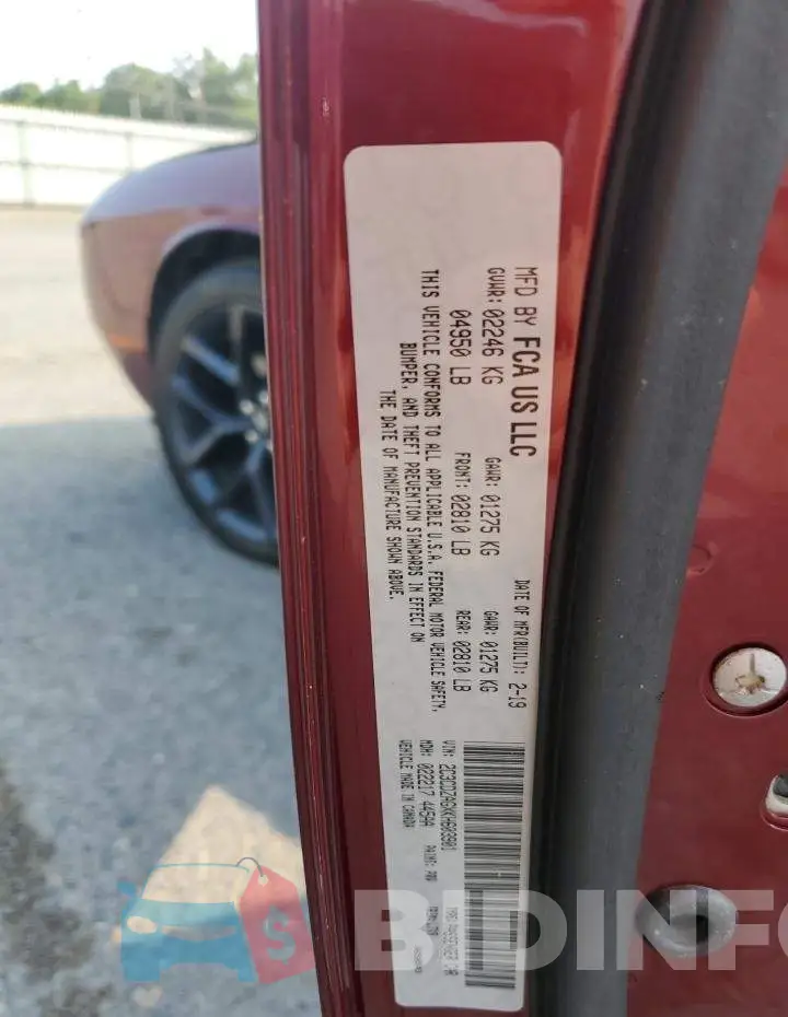 2C3CDZAGXKH603901 Photo# 13