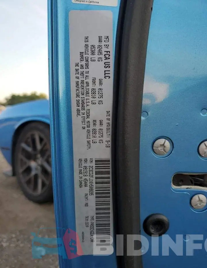 2C3CDZFJ1KH508695 Photo# 12