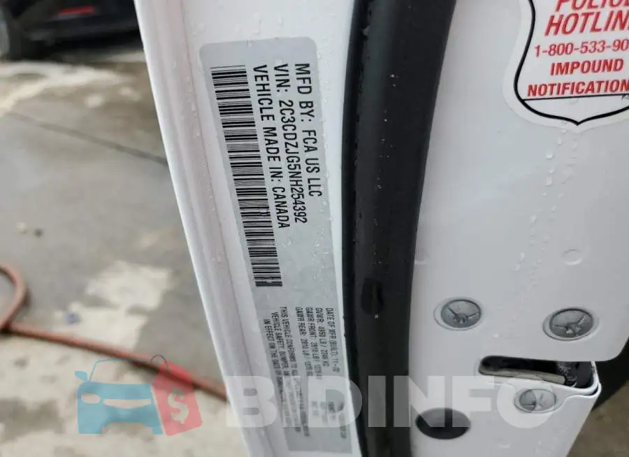 2C3CDZJG5NH254392 Photo# 13