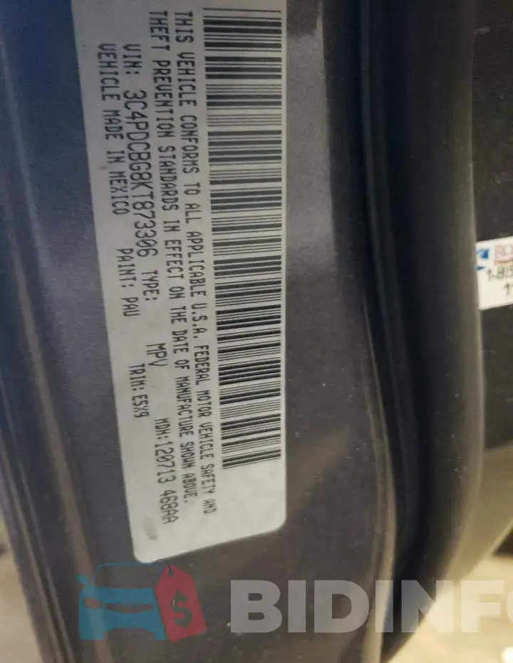 3C4PDCBG8KT873306 Photo# 12