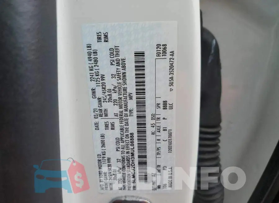 5LMCJ2DH3MUL08888 Photo# 14