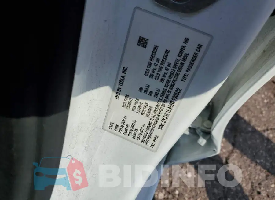 5YJ3E1EA6NF190532 Photo# 12