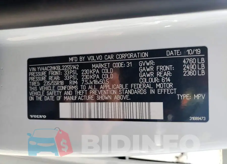 YV4AC2HK6L2255142 Photo# 13