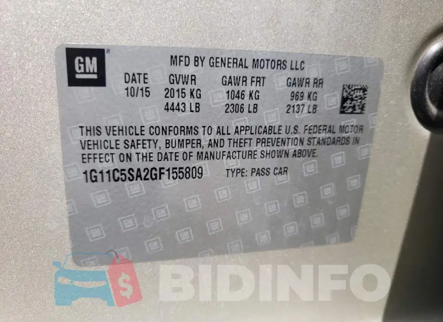 1G11C5SA2GF155809 Photo# 12