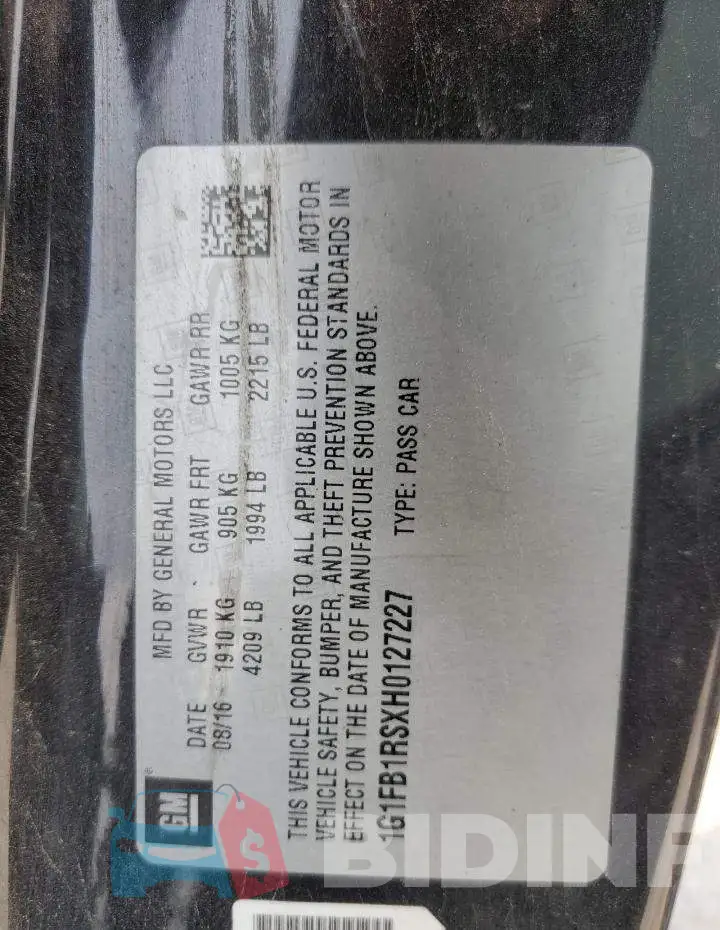 1G1FB1RSXH0127227 Photo# 13