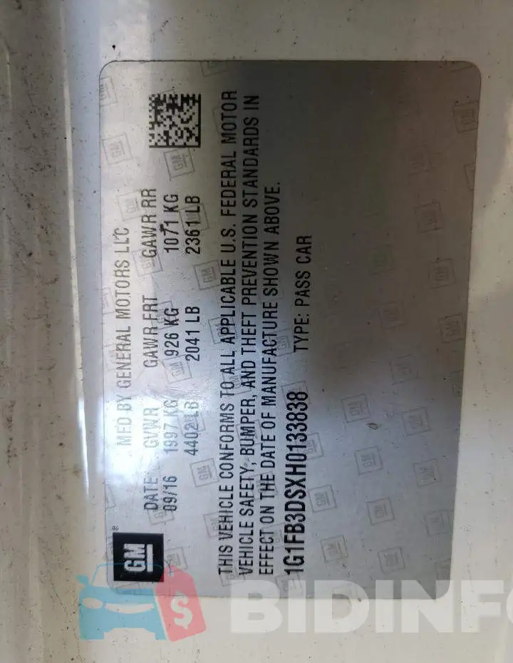 1G1FB3DSXH0133838 Photo# 12