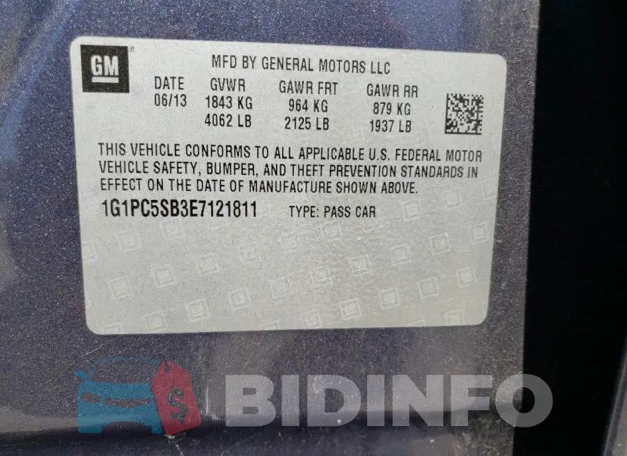 1G1PC5SB3E7121811 Photo# 12