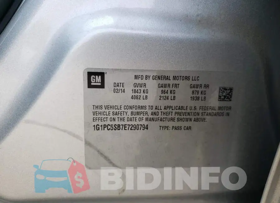1G1PC5SB7E7290794 Photo# 12