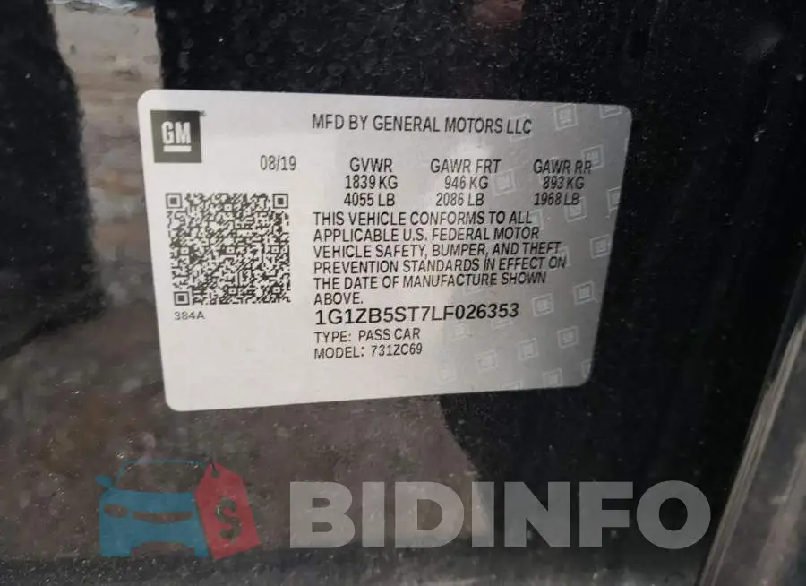 1G1ZB5ST7LF026353 Photo# 12