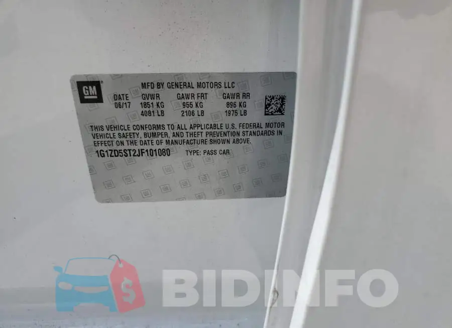 1G1ZD5ST2JF101080 Photo# 12