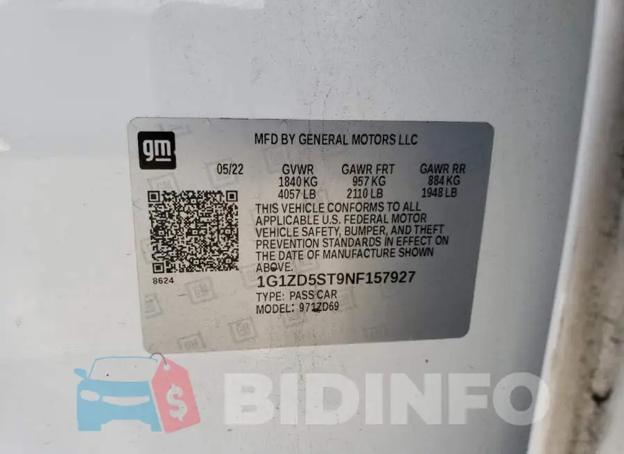1G1ZD5ST9NF157927 Photo# 13