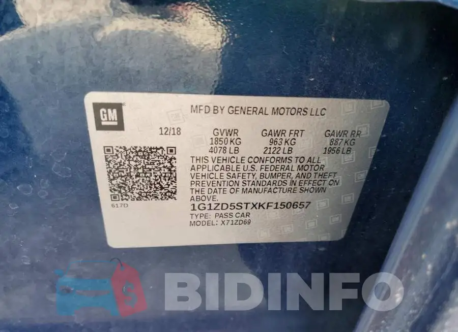 1G1ZD5STXKF150657 Photo# 12
