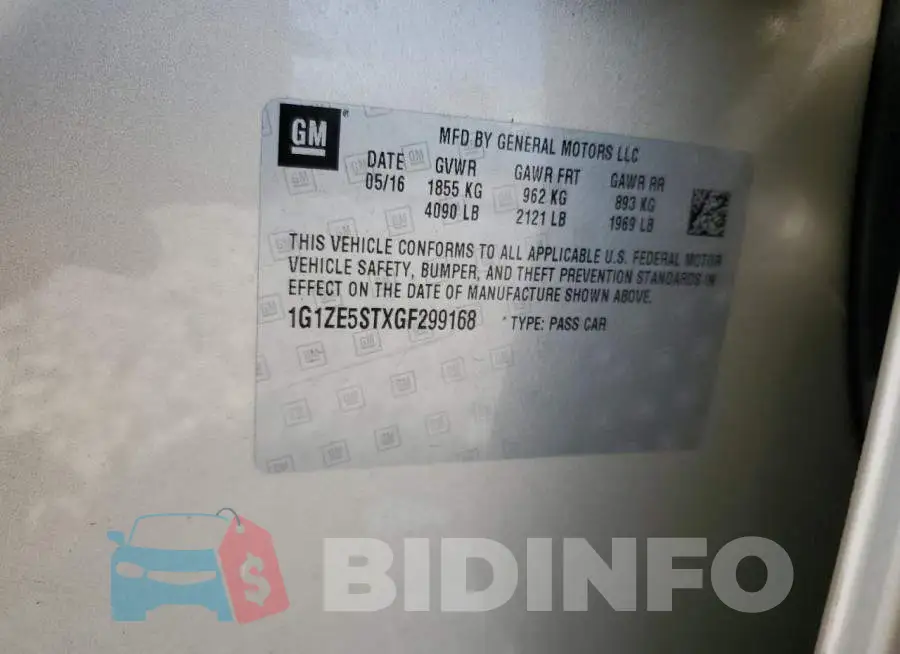 1G1ZE5STXGF299168 Photo# 12