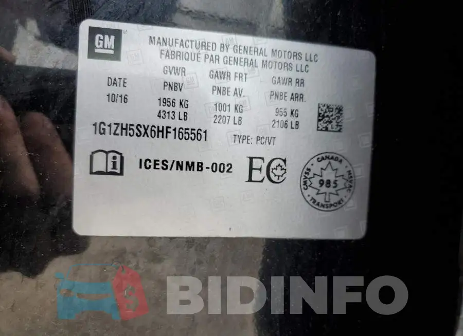 1G1ZH5SX6HF165561 Photo# 12